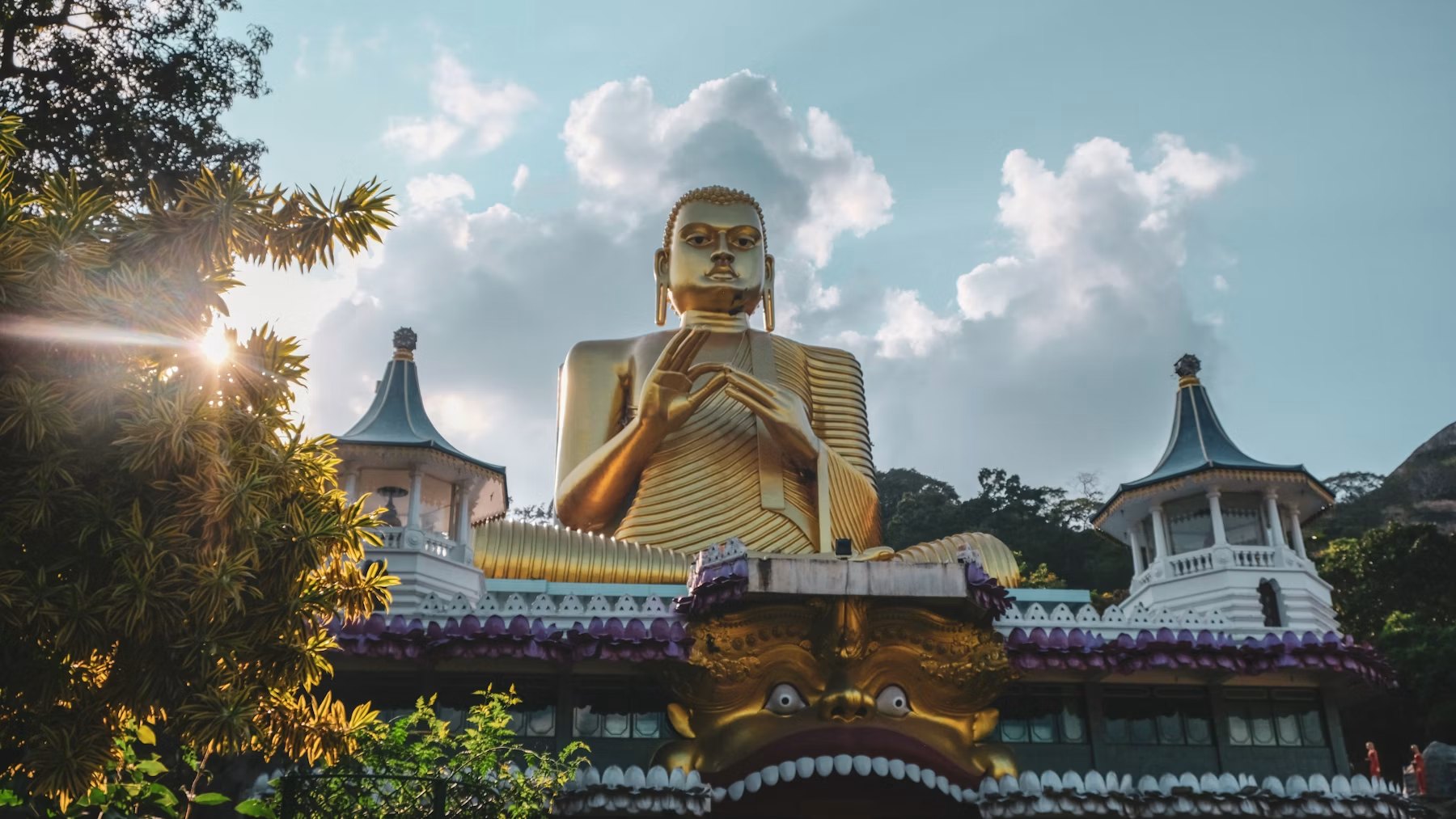 Anu Holidays guide with travelers in Sri Lanka